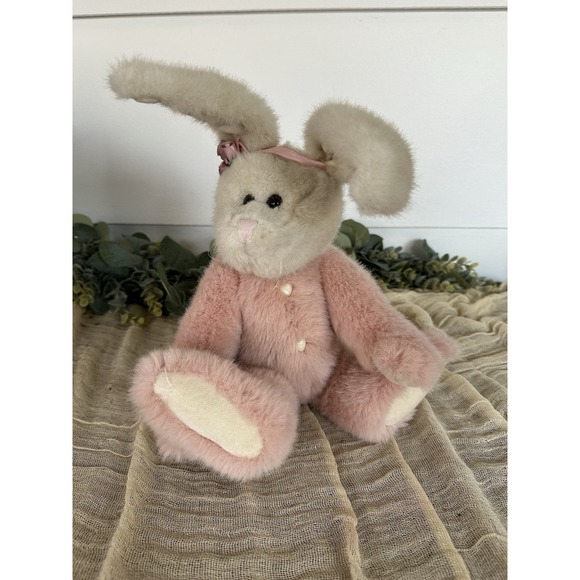 Boyd's Bears LADY PEMBROOKE Archive collection JOINTED Pink Plush Rabbit Stuffed - Picture 4 of 10